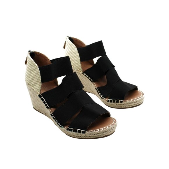 gentle souls Shoes - Gentle Souls Women's Charli Four Elastic Wedge Sandals